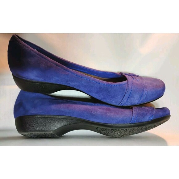 Clarks Royal Blue Suede Flats - Picture 3 of 7
